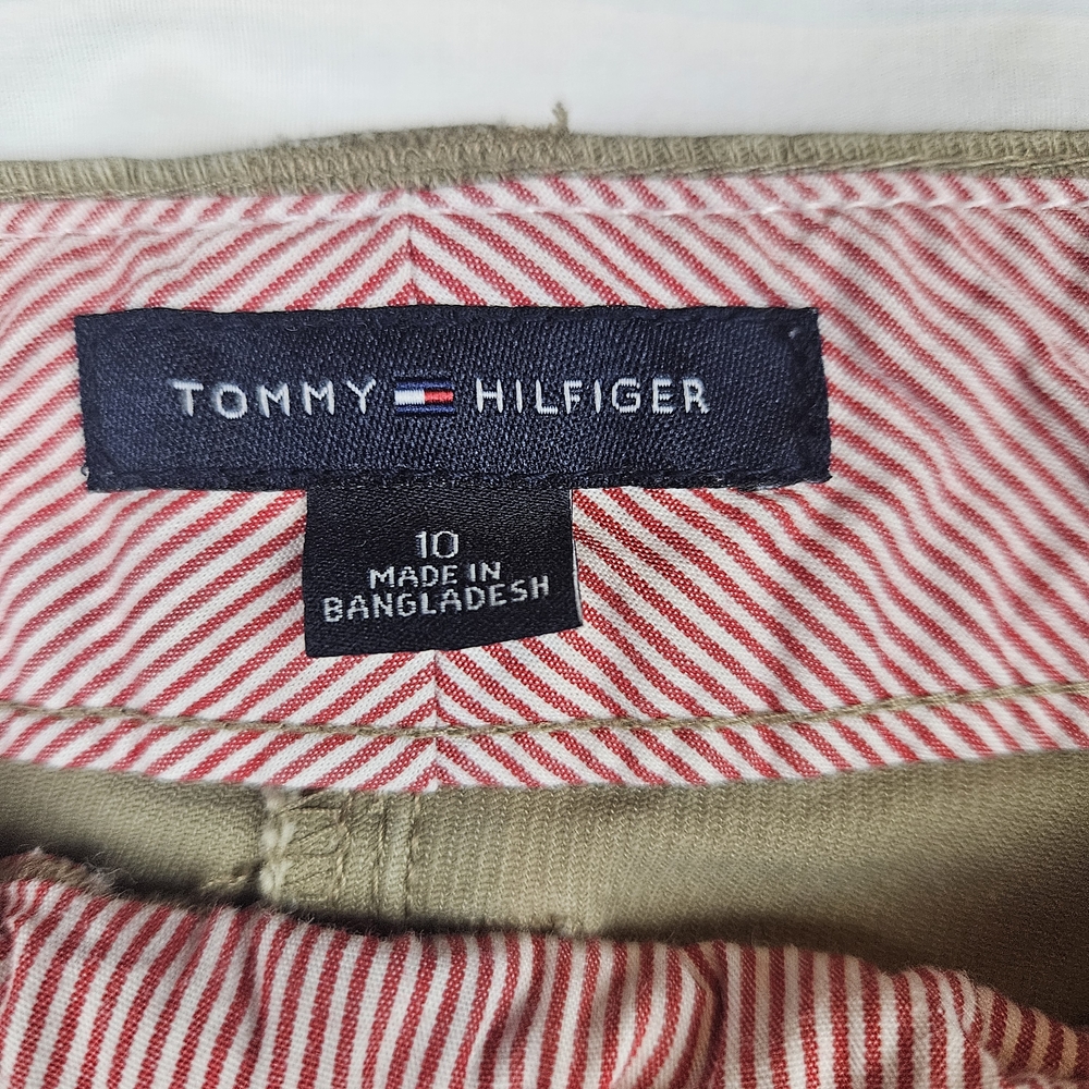 Tommy Hilfiger Womens Wide Leg Khaki Pants 10 Preppy Minimalist‎ Classic - Picture 4 of 6